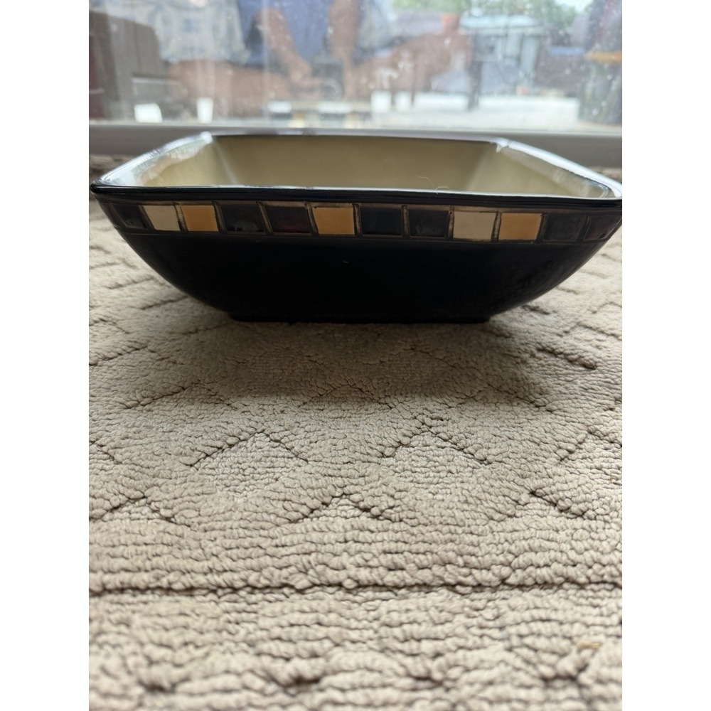 Home Trends MOSAIC TILE Square Large SERVING BOWL